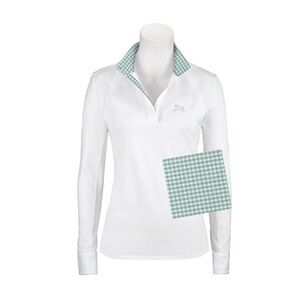 The RJ Classics 37.5 Maddie Show Shirt Gingham Equestrian - Size Large